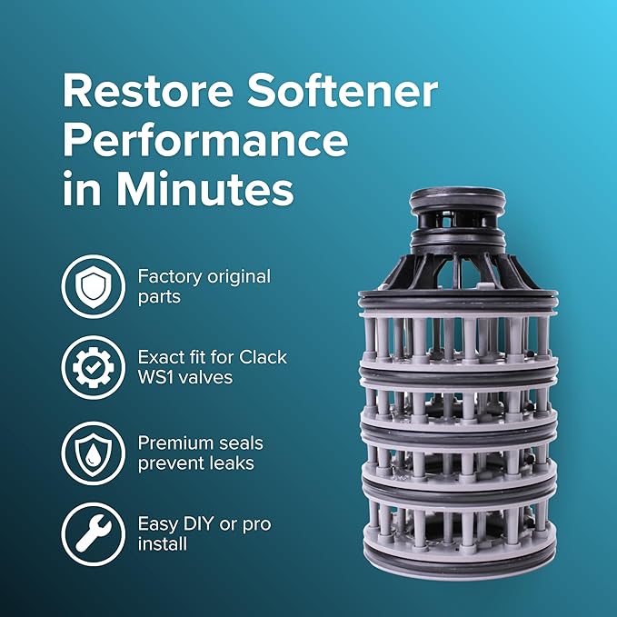 Better Home Water GENUINE OEM Clack V3005-02 WS1 Spacer Stack Assembly Repair Kit- Replacement Seal Stack for Water Softener Valve Body