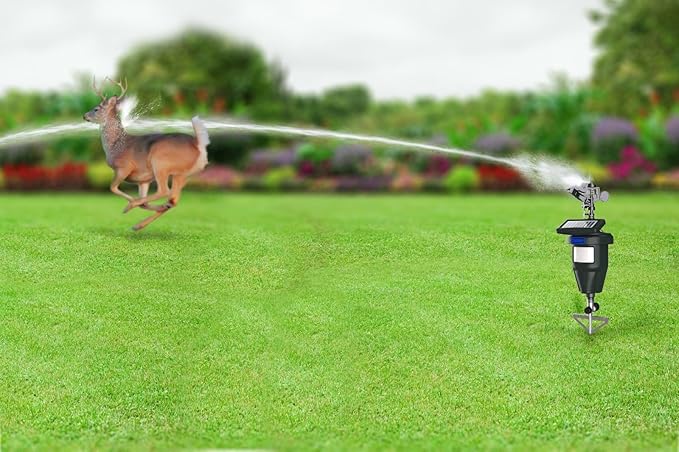 Motion Activated Sprinklers for Yard - Effective Deer & Cat Repellent, Skunk Deterrent, Raccoon & Dog Repellent, Lawn Sprinkler System, Water Sprinkler for Lawn Protection