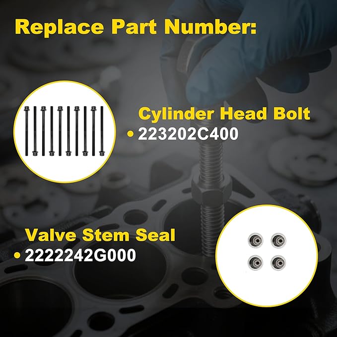 G4KJ 2.4L Engine Rebuild Overhaul Kit w/Crankshaft & Connecting Rods Fit for Hyundai Tucson Sonata Santa Fe for Kia Sorento Optima & Sportage 2011-2020 23510-2G500 23111-2G200