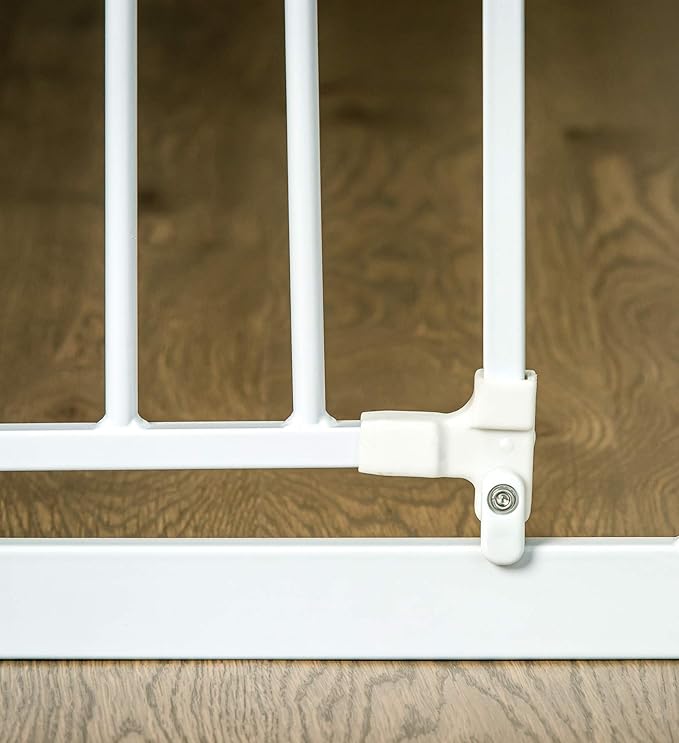 Regalo Easy Step Extra Tall Walk Thru Baby Gate, Includes 4-Inch Extension, and 4 Pack of Wall Cups and Mounting Kit, White