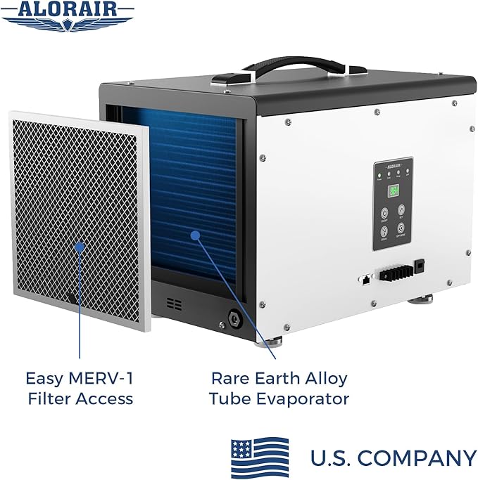 ALORAIR Crawl Space Dehumidifier, 120 PPD Crawlspace Dehumidifiers with Drain Hose and Pump for Basement, Portable Compact Auto Defrost Under House Industry Commercial Dehumidifier