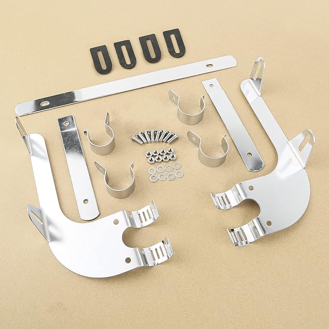 Green-L 39mm Windshield Bracket Fit for Harley Dyna Chrome Windscreen Mount Support