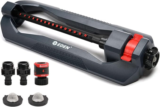 Eden 96213 Lawn & Garden Essential Oscillating Sprinkler | Water Sprinkler for Yard,Covers up to 3,600 sq. ft., Heavy Weight Base
