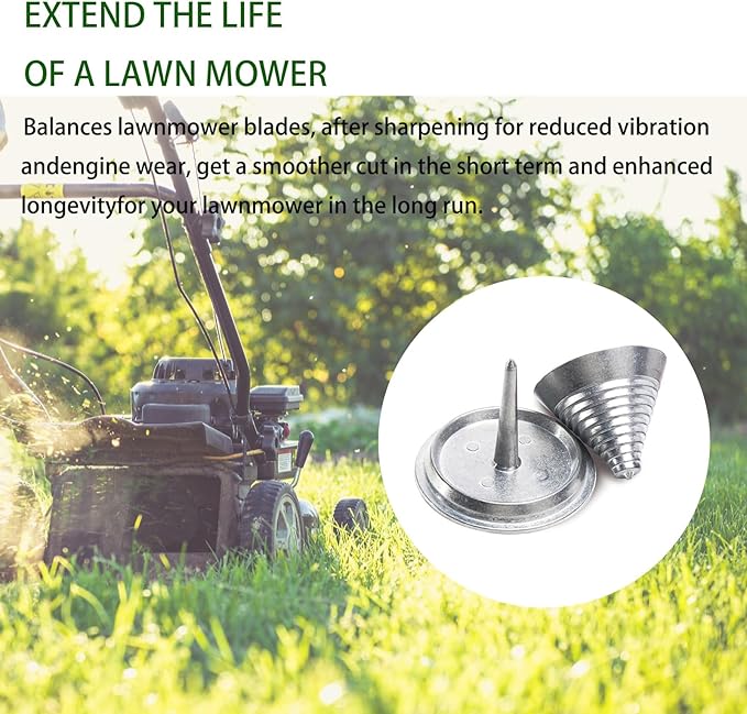Lawn Mower Blade Sharpener Balancers Metal Precision Universal Parts Accessories Replacements for Outdoor Courtyard Garden Lawn Mower Grass(1-Pack)