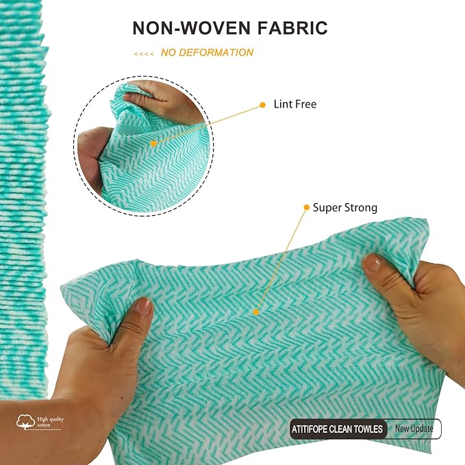 Multipurpose Cleaning Cloths Nonstick Wiping Rags Disposable Cleaning Towels Dish Cloths Reusable Wipes 80count