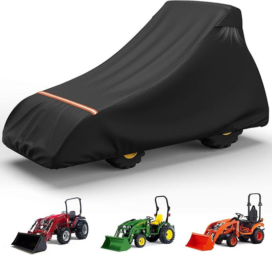 AKEfit Tractor Cover,Tractor Covers Waterproof Heavy Duty,420D Oxford Waterproof, Dustproof, UV Protection Universal Tractor Cover With reflective strip,189.3''Lx76.3''Wx86.2''H