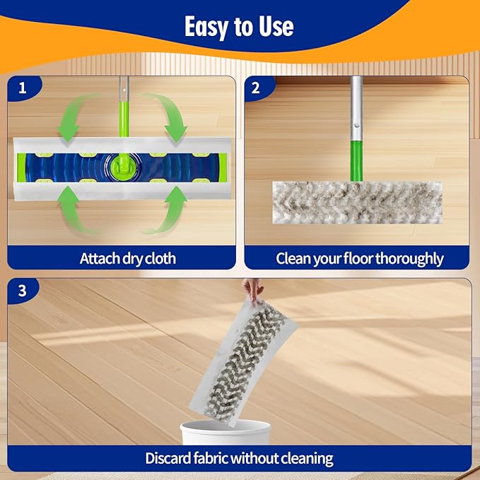 40 Count XL Pet Dry Sweeping Cloth Refills for Swiffer Sweeper XL Mop, Unscented Heavy Duty Dry Pads Refills for Multi-Surface Floor Cleaning