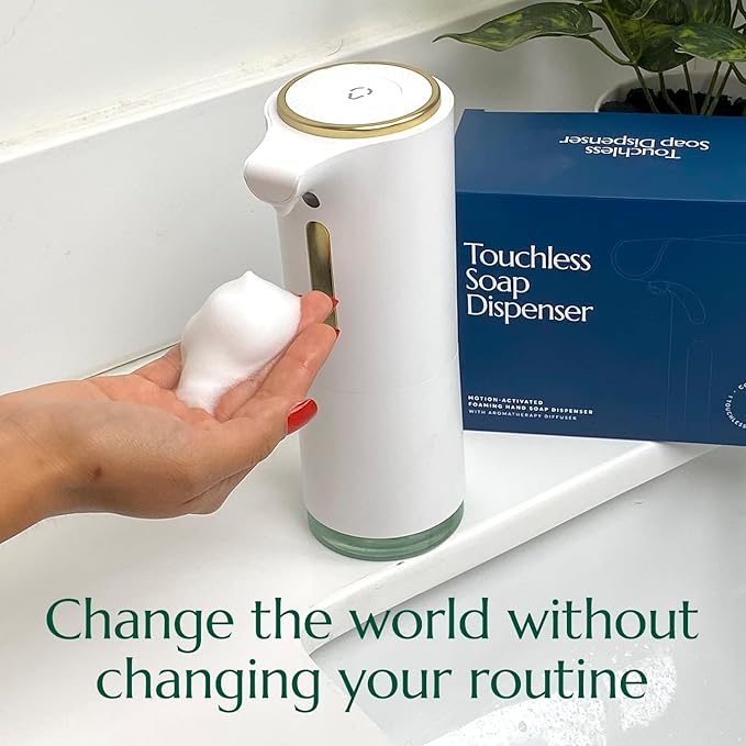 Cleanomic Touchless Soap Dispenser - Automatic Soap Dispenser, Automatic Hand Soap Dispenser, Automatic Soap Dispenser Touchless, Auto Soap Dispenser Touchless, Bathroom Countertop Soap Dispenser