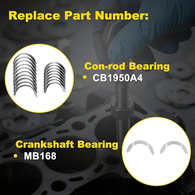 G4KJ 2.4 Engine Crankshaft Connecting Rods & Bearings Set Fit for Hyundai Kia 2.4L 2011-2020 Replace#23510-2G500 23111-2G200