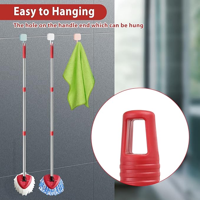 4-Section Spin Mop Replacement Handle- 2.5-5 Foot Mop Replacement Stick Only Compatible with Ocedar Mop Handle EasyWring (Mops Head & Base Not Included)