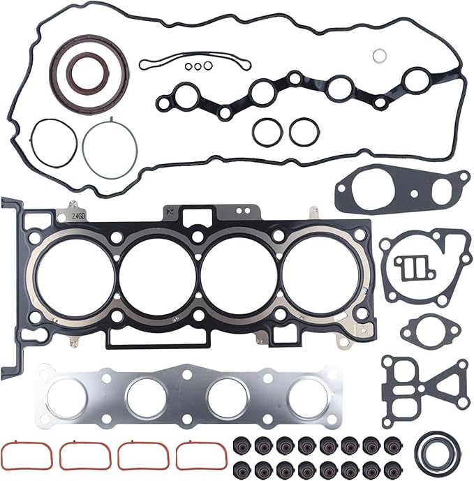 G4KJ 2.4L Engine Rebuild Overhaul Kit w/Crankshaft & Connecting Rods Kit,Timing Chain Kit,Head Gasket Set,Pistons Fit for Kia Optima Sorento Sportage Hyundai Sonata Santa Fe Sport 23111-2G200