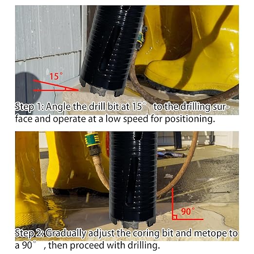 1 1/2 inch Dry Core Drill Bits 10in/254mm Drilling Depth， 5/8-11" Thread，10mm Diamond Segment Height，2 Adapters