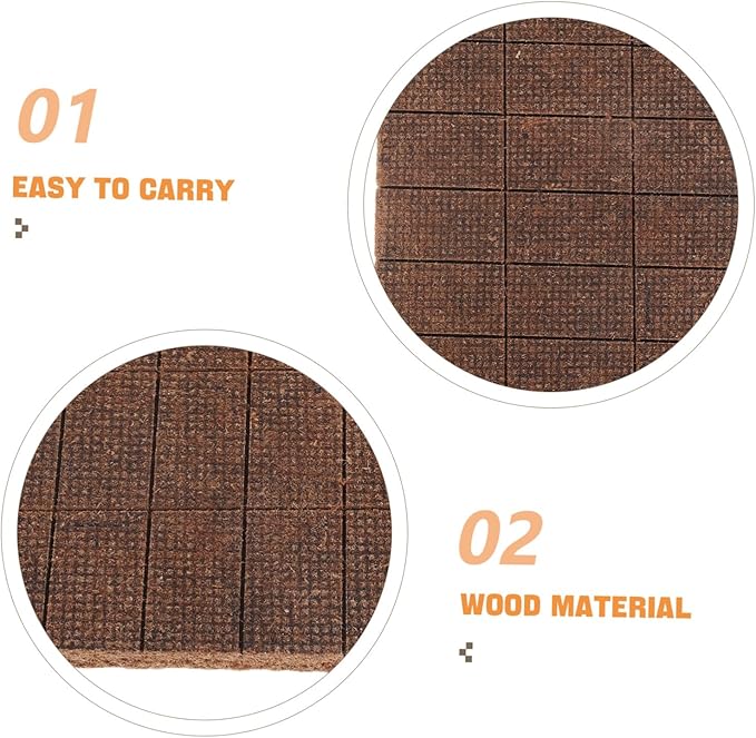 72pcs Fire Starter Cubes for Camping BBQ Recyclable Wood Fiber Wax Firewood Starter Blocks for Charcoal Fireplace Outdoor Indoor Use for Grills Stoves