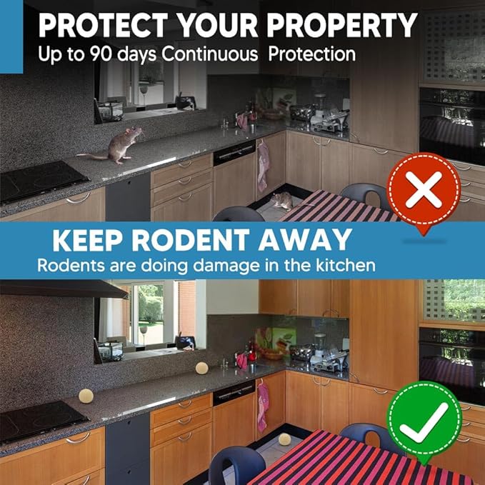 Rodent Repellent Indoor,Mouse Repellent,Mice Repellent Indoor,Rodent Away Repellant,Rat Repellent,Keeps Mice Away,Peppermint Oil Repel Mice from Nesting,Covers 50 sq. ft,Effective for 60-90 Days-4P