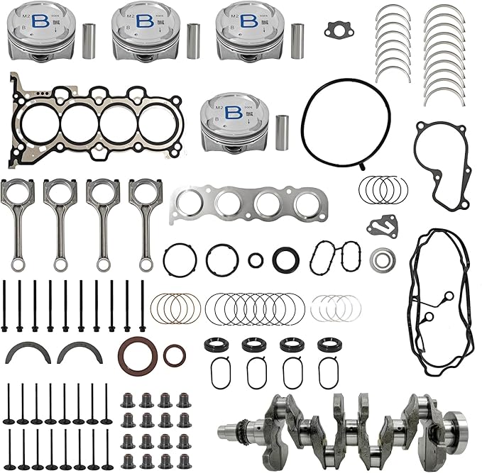 G4NC G4NA 2.0L Engine Rebuild Overhaul Kit Crankshaft Connecting Rod Compatible with Hyundai Elantra Tucson Sonata & for Kia Forte Soul Forte5 Optima 2012-2021 23110-2E501