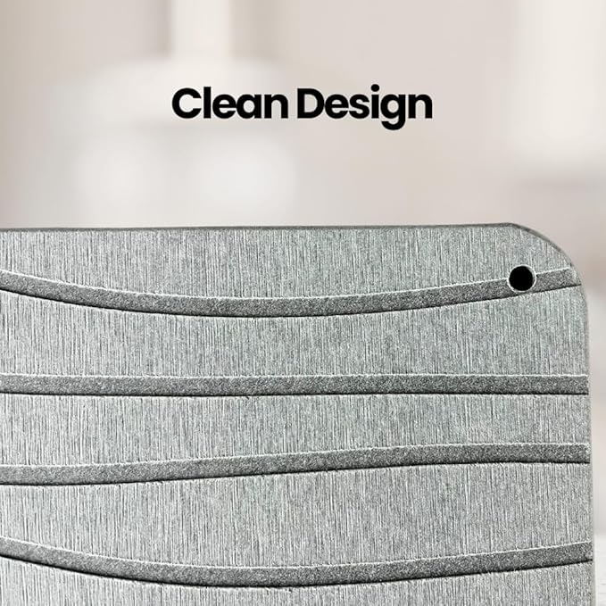 Diatomaceous Earth Dish Drying Mat with Non-Slip Stainless Steel Feet - 16 L x 12 Inch Odorless, Quick Drying Stone Mat for Kitchen Sink - Heat Resistant, Super Absorbent Dish Drying Stone