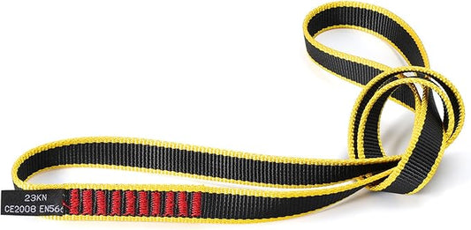 20MM Nylon Climbing Sling Runner 23KN CE2008/EN566 Rock Climbing Webbing Straps for Rock Climbing, Rappelling, Swing, Yoga Hammock etc