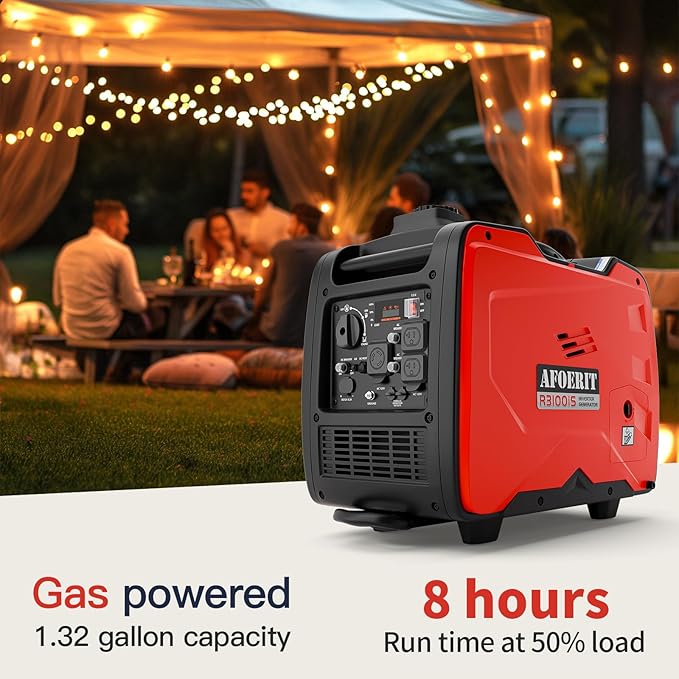 3500 Watt Generator Inverter Portable, Quiet Lightweight Gas Generaror for Camping, Power Equipment Fuel RV Ready