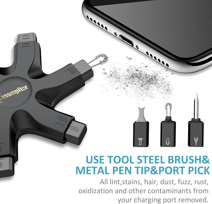 for iPhone Cleaning Kit Port Cleaner, Repair & Restore Tool for iPhone Pro Max Airpod iPad Cell Phone Charging Port, Phone Cleaner Putty for Lightning Charger Connector Cable Speaker