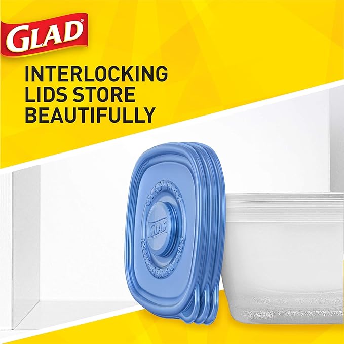 Glad Big Bowl Food Storage Containers, Large Round - (48 Oz) - 3 Count, Standard