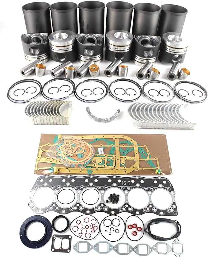6D16 6D16T Overhaul Rebuild Kit for Mitsubishi 6D16 6D16T Engine for CAT R210 Kato HD1430 Kobelco Forklift Truck Excavator Engine Rebuild Aftermarket Parts