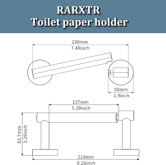 Black and Gold Toilet Paper Holder SUS304 Stainless Steel Double Post Pivoting Toilet Paper Roll Holder Wall Mounted Tissue Holder for Commercial Bathroom RV Matte Black & Brushed Brass Finish