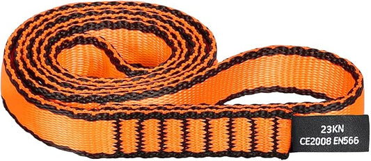 18MM Nylon Climbing Sling Runner - 23KN CE2008/EN566 Certified Outdoor Climbing Webbing for Rock Climbing, Rappelling, Mountaineering, Swing Gear, Outdoor Adventures & Emergency Anchoring