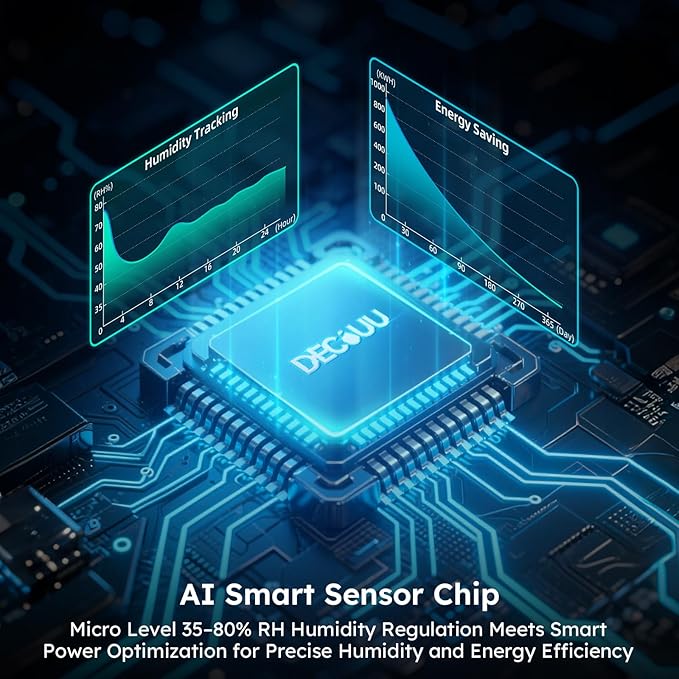 5000 Sq.Ft Energy Star Most Efficient 2024 Dehumidifier with Pump,DECIUU Max 100 Pint (Standard 70 Pint) Dehumidifier for Basement with Drain Hose,Intelligent Humidity Control for Home Bathroom Garage