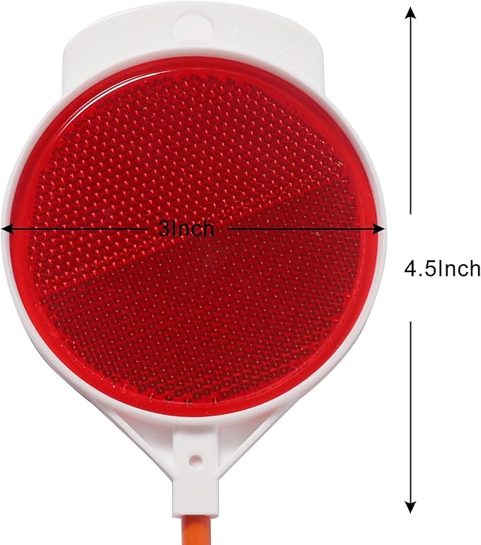 FiberMarker 36 Inch Reflective Driveway Markers 6pack, Solid Fiberglass Snow Marker with Safety Visible Double-Sided Reflector for All Weather