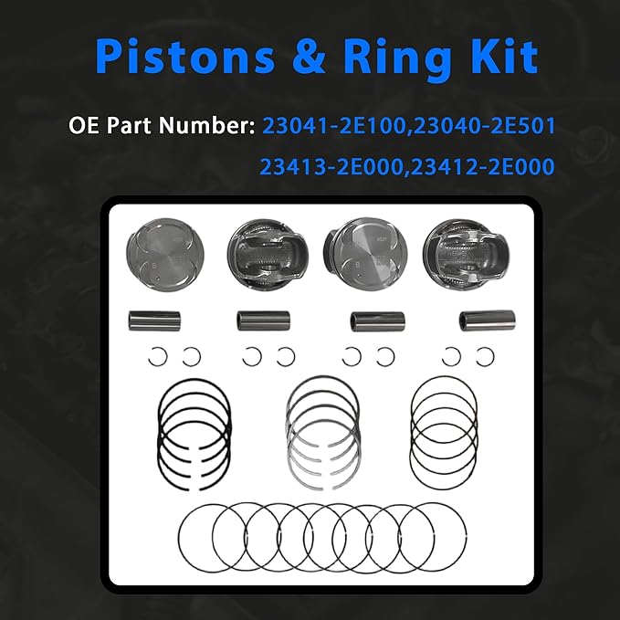 G4NB 1.8L Engine Overhaul Rebuild Kit w/Gasket Set Timing Chain Kit w/VVT Sprocket Crankshaft Con-Rod Piston Kit Fit For Hyundai Elantra 2012-2016 IX35 2013-2015 Kia Forte 2014-2015 23110-2E711