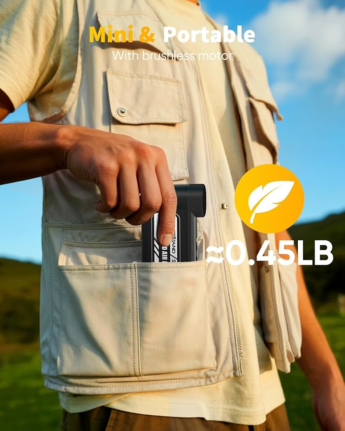 NEVERLAND Reusable Air Blower - 240000RPM High-Speed Cordless Compressed Air Duster, 8-Speed Adjustable, Rechargeable Battery-Powered Dust Blower for Computer, Keyboard, Electronics, Car, Pet Hair