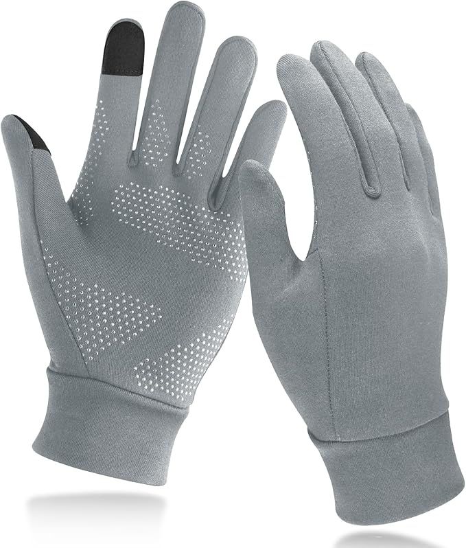 Unigear Lightweight Running Gloves, Touch Screen Anti-Slip Warm Gloves Liners for Cycling Biking Sporting Driving for Men Women