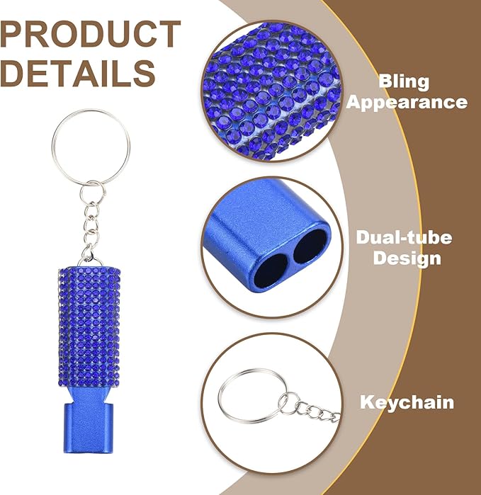 PATIKIL Emergency Whistle with Keychain, Bling Safety Survival Whistles Rescue Signaling Loud for Outdoor Camping Hiking Boating Hunting Fishing