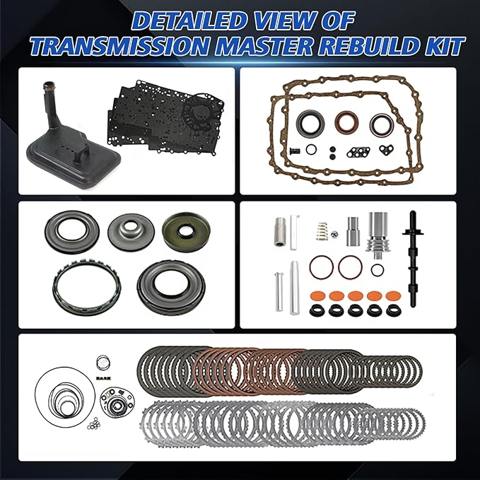 6L90 6L90E 6L80 6L80E Transmission Master Rebuild Kit Overhaul w/Pistons Filter Friction Fits for Escalade STS for Camaro Silverado Suburban Express 1500 2500 3500 Car Aftermarket Parts