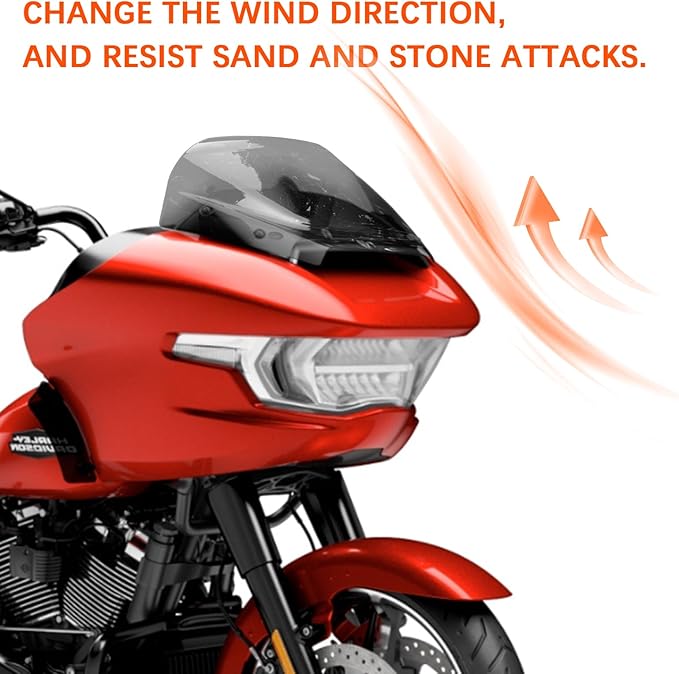 Compatible with 2023 2024 Road Glide Windshield 12" Windscreen for Harley road glide CVO/SE FLTRXSE 2023 2024 FLTRX 2024 CVO ST FLTRXSTSE 2024,Smoke