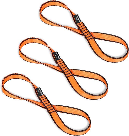 18MM Nylon Climbing Sling Runner - 23KN CE2008/EN566 Certified Outdoor Climbing Webbing for Rock Climbing, Rappelling, Mountaineering, Swing Gear, Outdoor Adventures & Emergency Anchoring