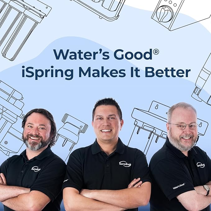 iSpring US31 Water Filtration System for Drinking, NSF Certified 3-Stage Water Filters, Tankless, High Capacity Water Filter System with Brushed Nickel Faucet