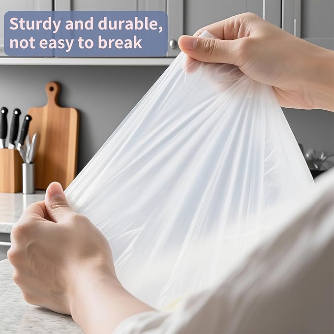 Immuson Plastic Produce Bag 10"x 14" Clear Plastic Food Storage Bags for Kitchen, Fruits, Vegetables, Travel Packing and Storage Needs (1 Roll = 400 Bags)
