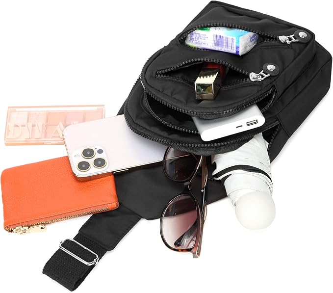 Sling Bag Crossbody Sling Backpack for Women, Small Chest Bag Daypack Fanny Pack Cross Body Bag for Outdoors Hiking Traveling