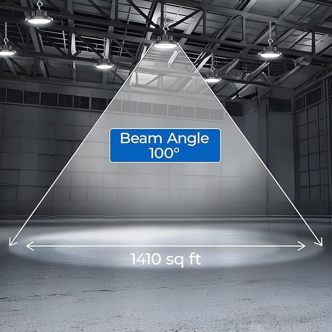 CINOTON 210W Switchable UFO LED High Bay Light, Aluminum LED Shop Lights with 31500LM, 5000K Commercial Bay Lighting for Garage Workshop 5000K Daylight-ETL Listed, 1 Pack