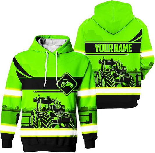 Matedecor High Visibility Hi Vis Hoodie for Men - Jobs Collection Custom Name Class 3 Reflective Safety Workwear
