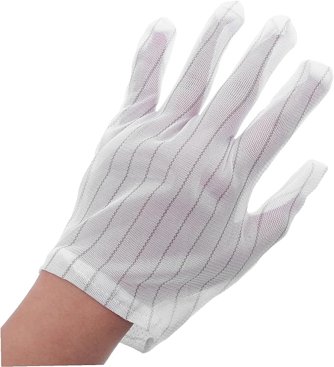 200pcs Esd Dotted Anti-static Gloves Washable Non-slip Work Mittens for Electronics Repair PC Building Automotive Use Protective Gear