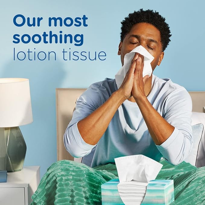 Puffs Plus Lotion Facial Tissue, 3 Family Boxes, 124 Tissues Per Box