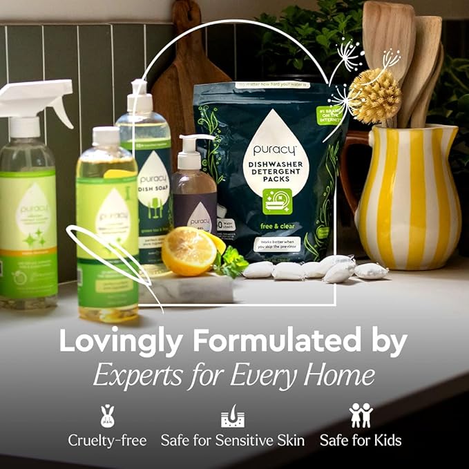 Puracy Foaming Hand Soap Refill - Plant-Powered Natural Hand Soap As Seen on TikTok, Non-Toxic, Sulfate-Free Liquid Soap, Moisturizing Foam Handwash Liquid (Cucumber & Mint, 48 fl oz)