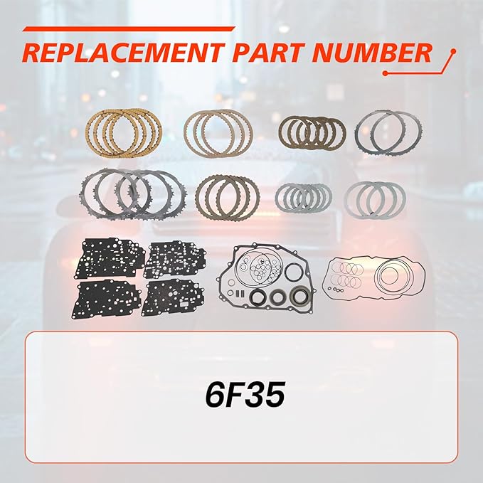 6F35 Transmission Master Rebuild Kit, Compatible with Escape 2009-2017, Explorer 2012-2015, Fusion 2010-2017, MKC Edge Tribute Mariner, Automotive Rebuild Overhaul Kit with Seals Replaces Part