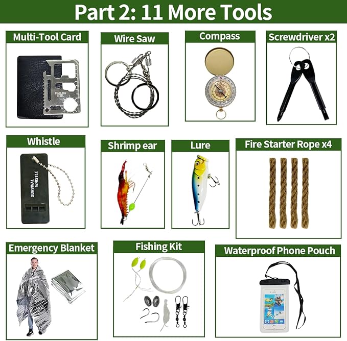 Survival Advent Calendar 2025 for Men – 24 Days Countdown Gift Box for Boyfriend or Husband | Unique Survival Kit & Mini Tools Cool for Men, Teen Boys & Adults