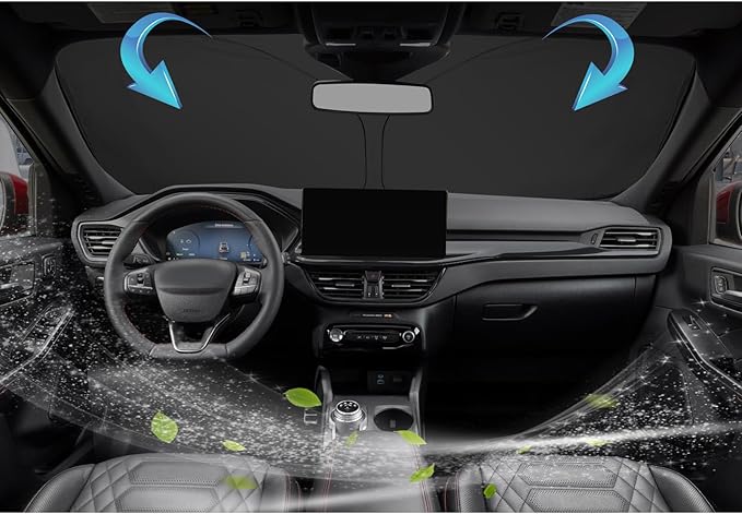 SKTU 2020-2025 2026 Escape Front Windshield Sunshade for 2020 2021 2022 2023 2024 2025 2026 Ford Escape Windshield Sunshade Foldable for Blocks UV Rays and Blocks Heat and Sun Keeps Vehicle Cool