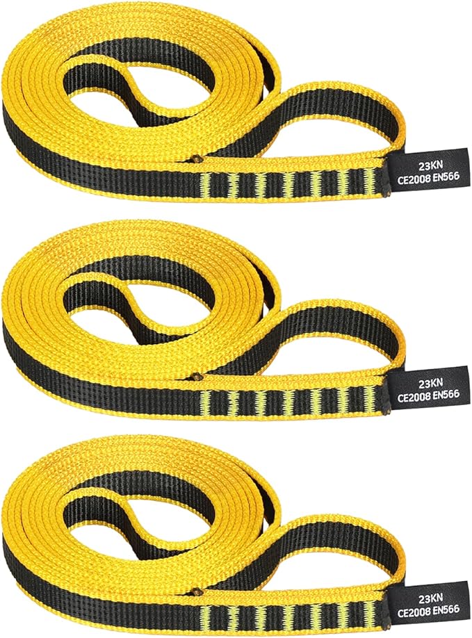 18mm Nylon Climbing Sling Runner 23KN CE2008/EN566 Certified - Webbing Straps for Outdoor Rock Climbing, Rappelling, Swing, Yoga Hammock etc