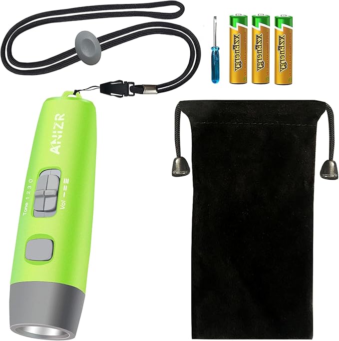 ANIZR Electronic Whistles with Lanyard,Adjustable 3 Tone & 3 High Volume Hand Emergency Whistle Basketball Referee Whistle for Coach,Teacher,Police,Outdoor Camping Boating Hiking(with Battery)