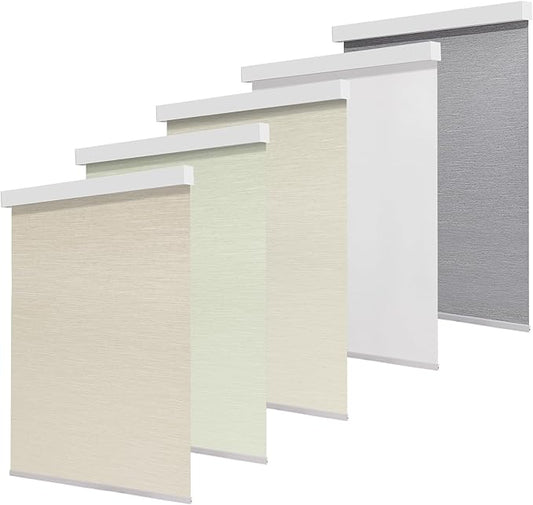 100% Blackout Cordless Roller Shades for Indoor Windows, Thermal Insulation & UV Protection Khaki Customize